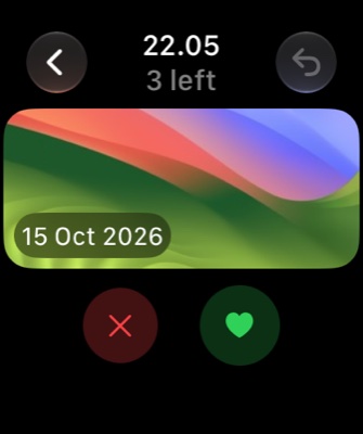 Swipe Review on Apple Watch
